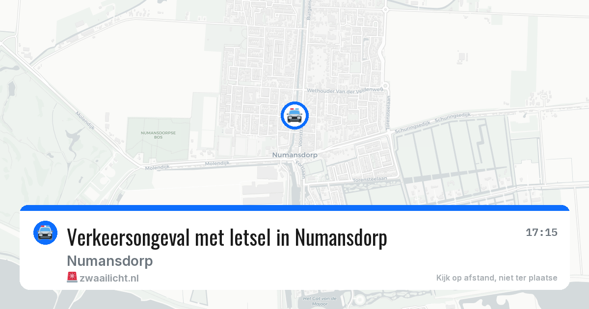 Verkeersongeval met letsel in Numansdorp — 20 jun 2026