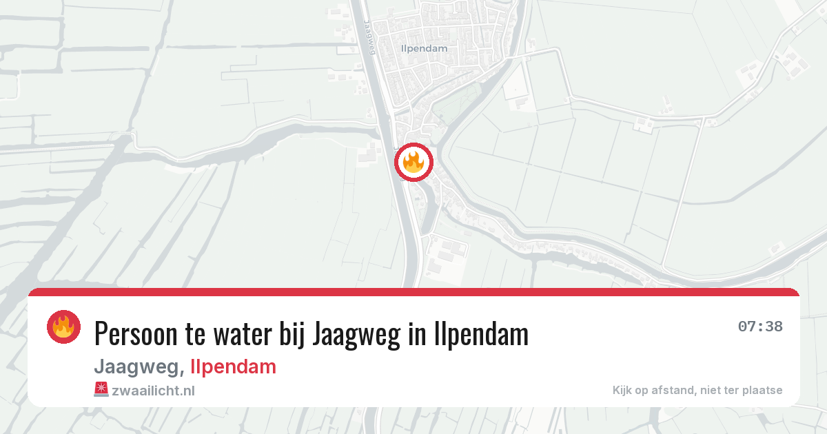 Persoon te water bij Jaagweg in Ilpendam — 3 jun 2026