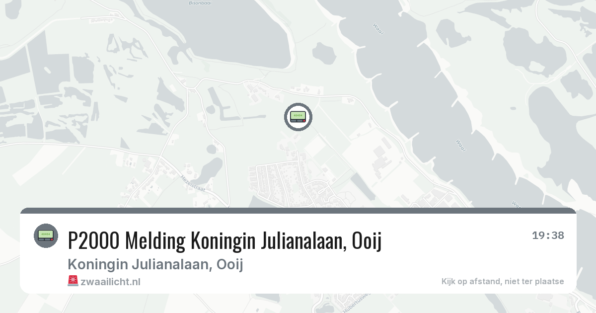 P2000 Melding Koningin Julianalaan, Ooij — 2 apr 2026