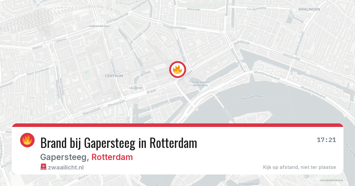 Brand bij Gapersteeg in Rotterdam — 6 mei 2026