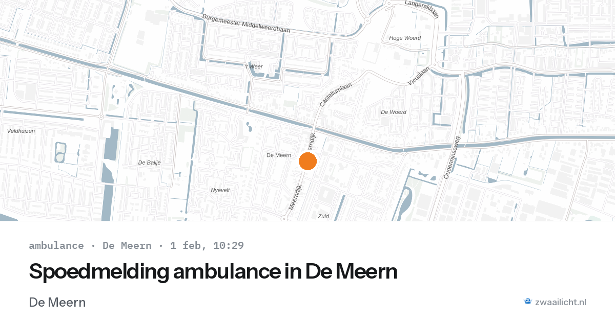Spoedmelding ambulance in De Meern — 1 feb 2026