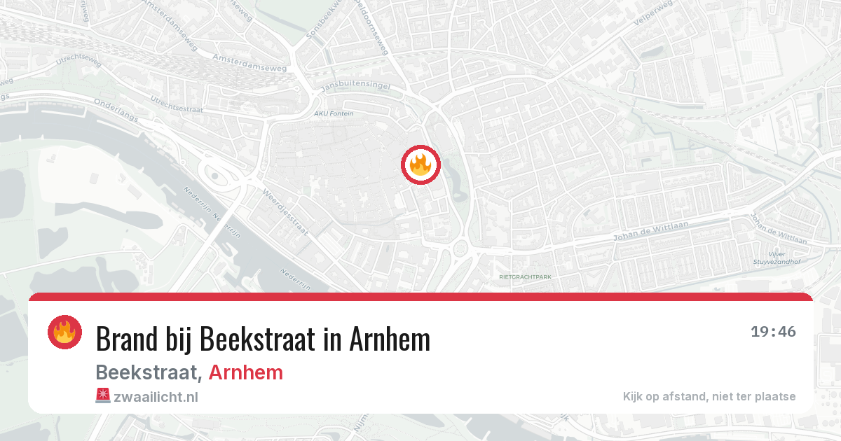 Brand bij Beekstraat in Arnhem — 21 jun 2026