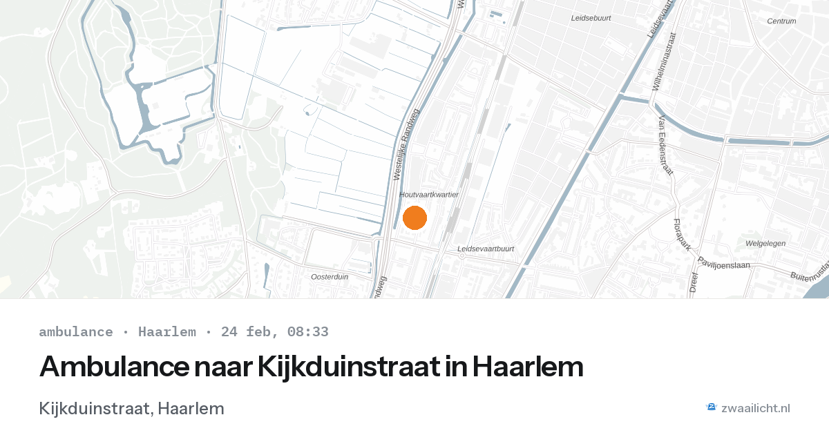 Ambulance naar Kijkduinstraat in Haarlem — 24 feb 2026