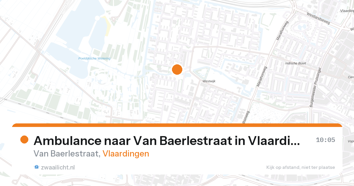 Ambulance naar Van Baerlestraat in Vlaardingen — 28 aug 2026