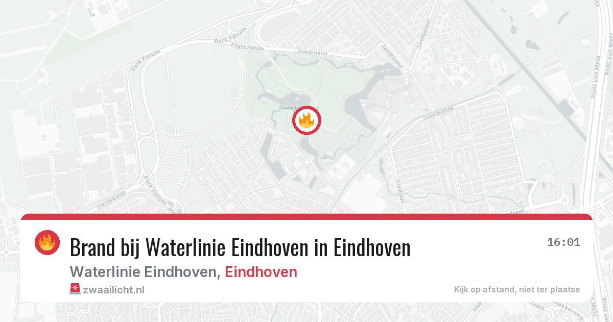 Brand bij Waterlinie Eindhoven in Eindhoven — 1 jul 2026
