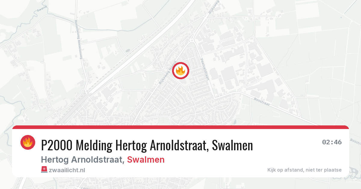 P2000 Melding Hertog Arnoldstraat, Swalmen — 9 feb 2026