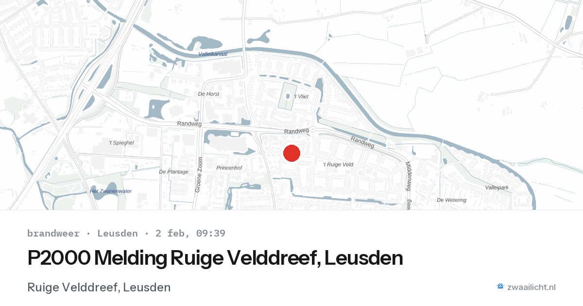 P2000 Melding Ruige Velddreef, Leusden — 2 feb 2026