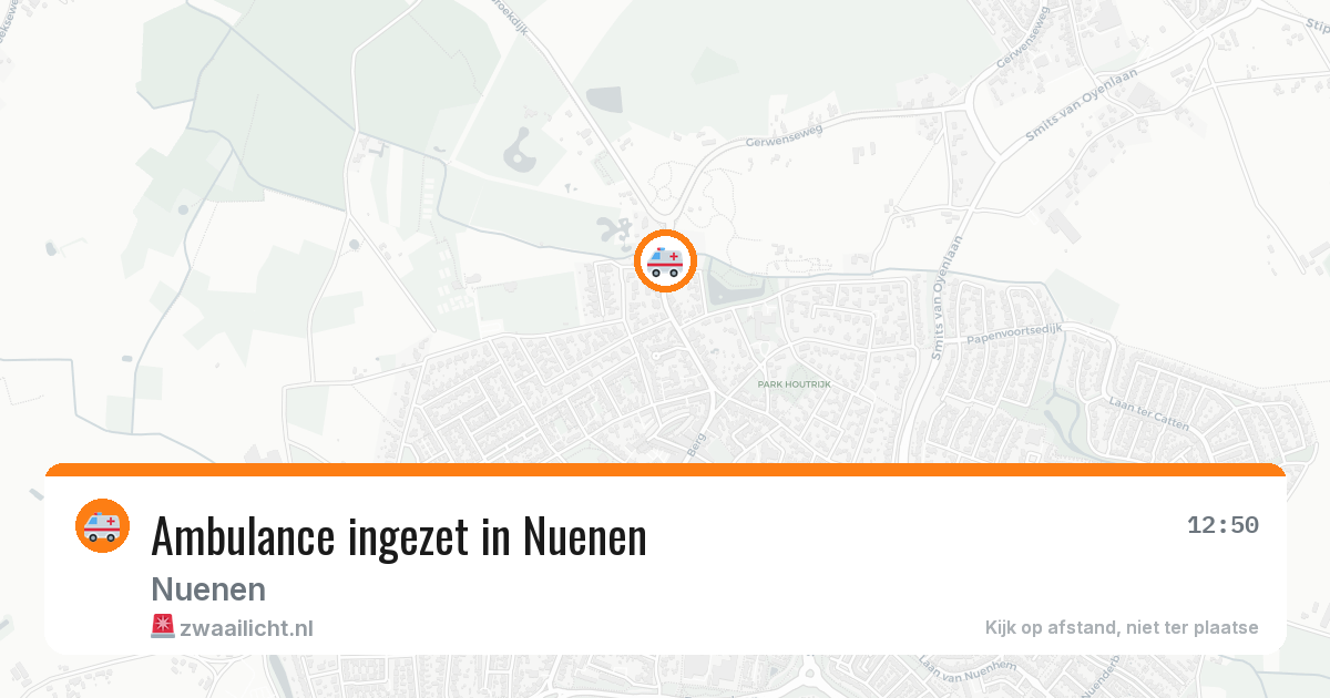 Ambulance ingezet in Nuenen — 11 aug 2026
