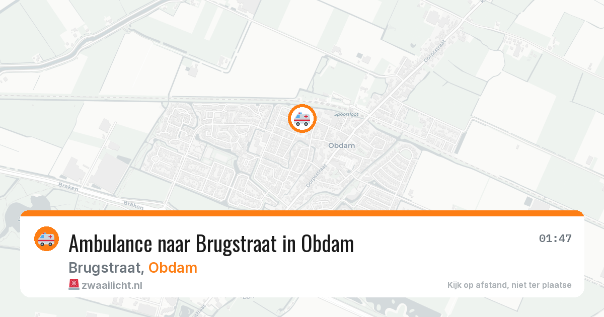 Ambulance naar Brugstraat in Obdam — 17 jul 2026