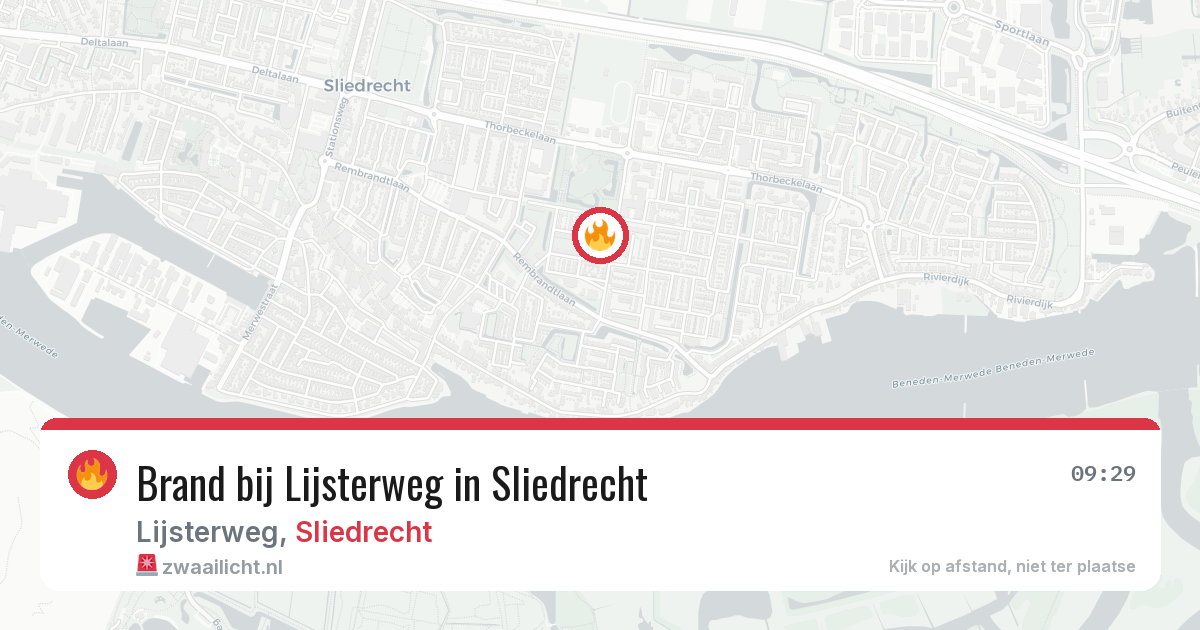 Brand bij Lijsterweg in Sliedrecht — 12 jul 2026