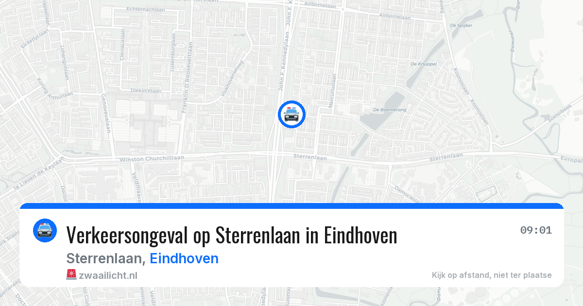 Verkeersongeval op Sterrenlaan in Eindhoven — 19 mrt 2026