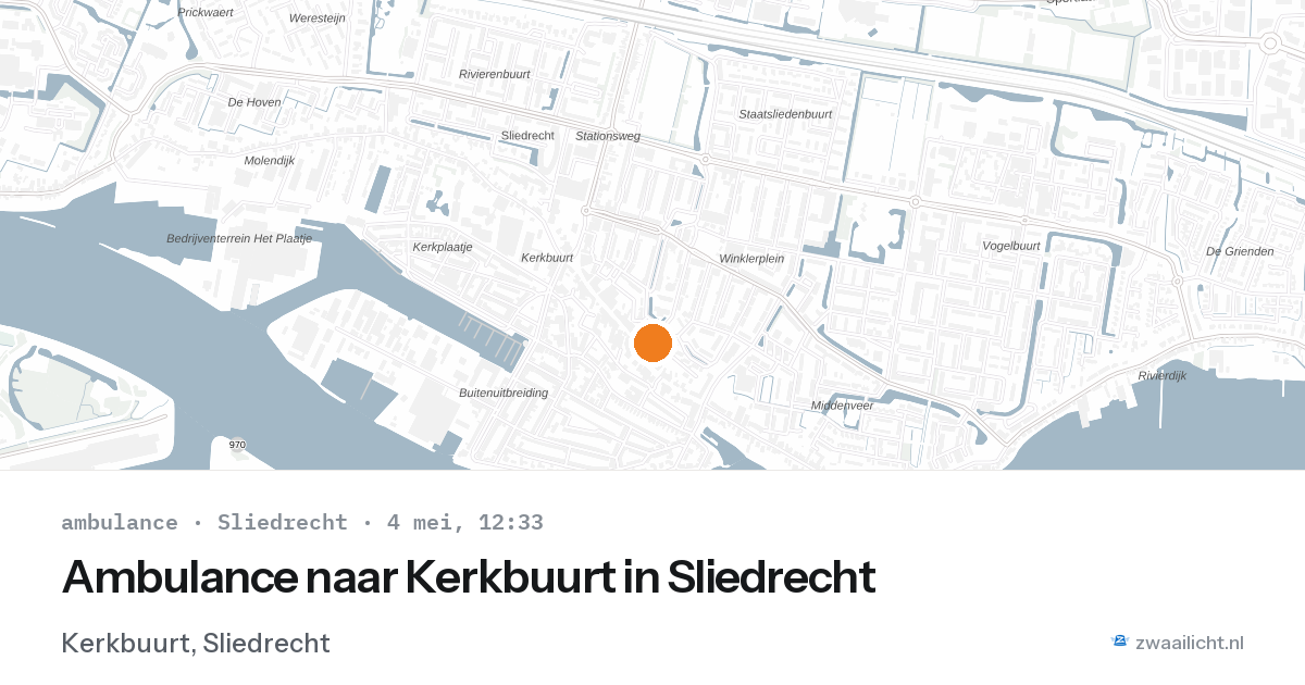 Ambulance naar Kerkbuurt in Sliedrecht — 4 mei 2026