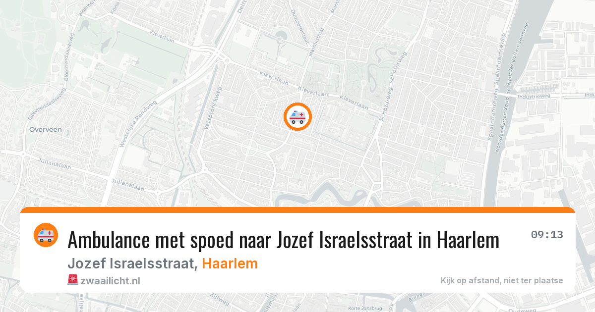 Ambulance met spoed naar Jozef Israelsstraat in Haarlem — 12 feb 2026