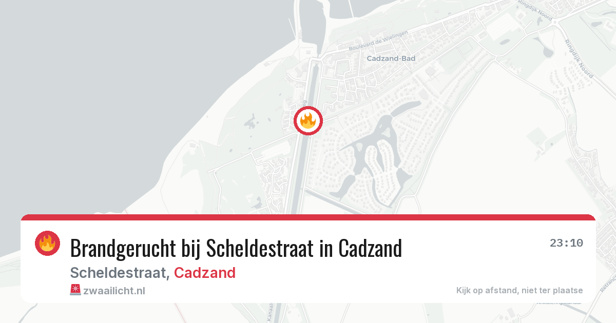 Brandgerucht bij Scheldestraat in Cadzand — 12 jun 2026