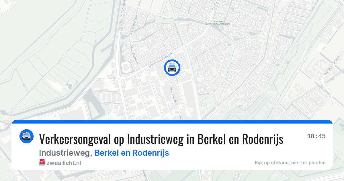 Verkeersongeval op Industrieweg in Berkel en Rodenrijs — 11 aug 2026