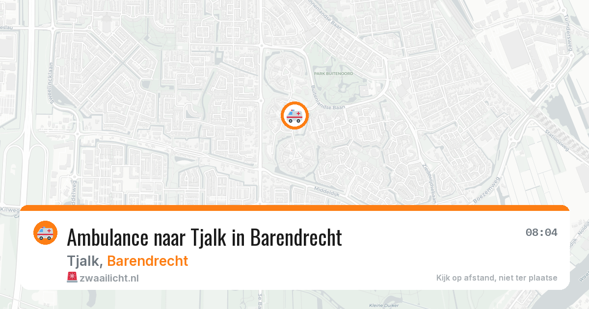Ambulance naar Tjalk in Barendrecht — 29 jun 2026