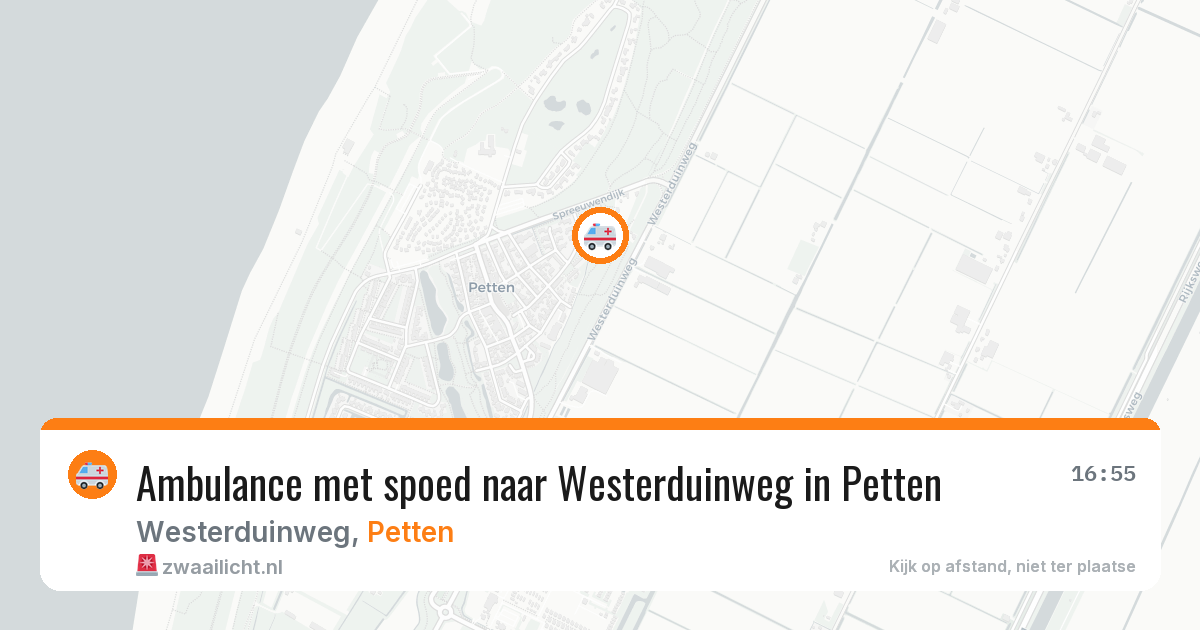 Ambulance met spoed naar Westerduinweg in Petten — 14 aug 2026