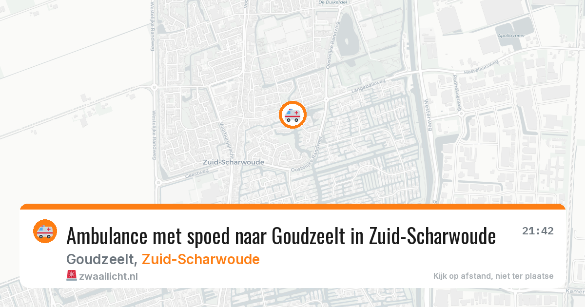 Ambulance met spoed naar Goudzeelt in Zuid-Scharwoude — 2 apr 2026