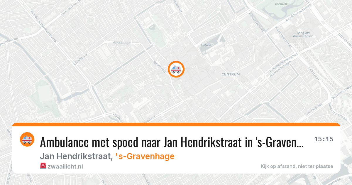 Ambulance met spoed naar Jan Hendrikstraat in 's-Gravenhage — 10 aug 2026