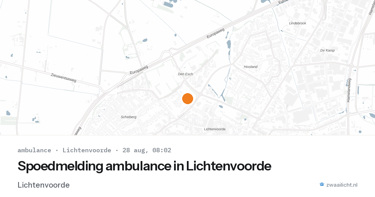 Spoedmelding ambulance in Lichtenvoorde — 28 aug 2026