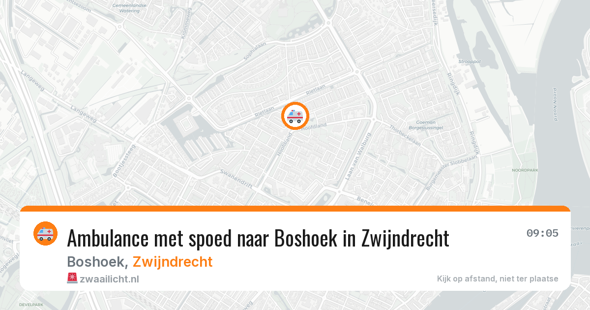 Ambulance met spoed naar Boshoek in Zwijndrecht — 20 jul 2026