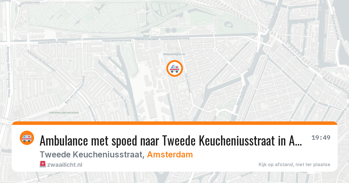 Ambulance met spoed naar Tweede Keucheniusstraat in Amsterdam — 16 jun 2026