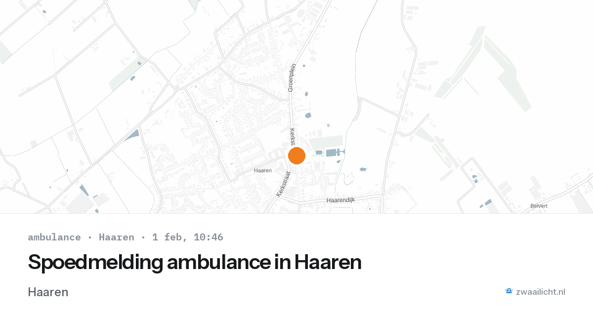 Spoedmelding ambulance in Haaren — 1 feb 2026