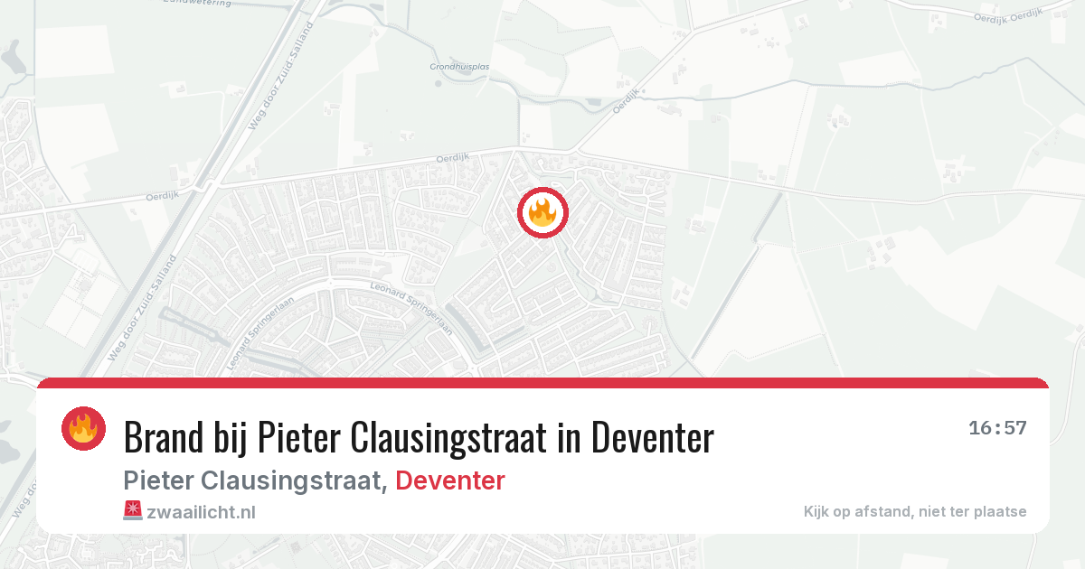 Brand bij Pieter Clausingstraat in Deventer — 27 jun 2026