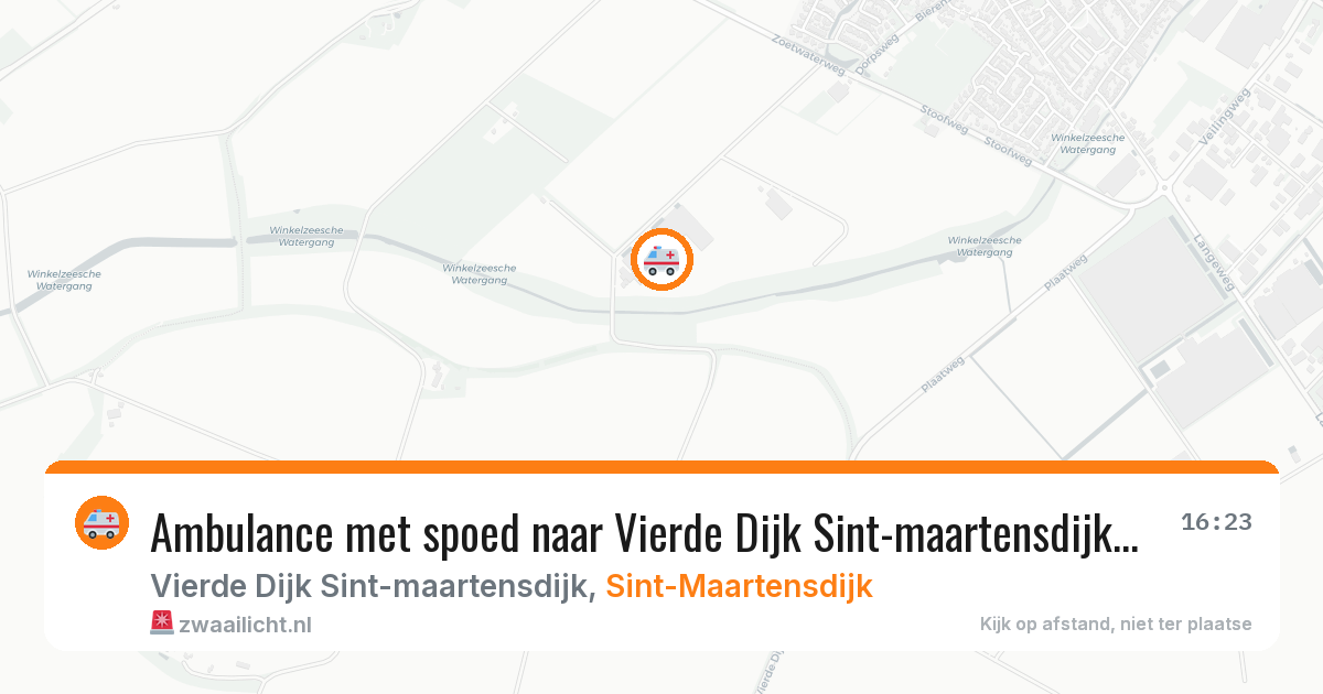 Ambulance met spoed naar Vierde Dijk Sint-maartensdijk in Sint-Maartensdijk — 25 mei 2026