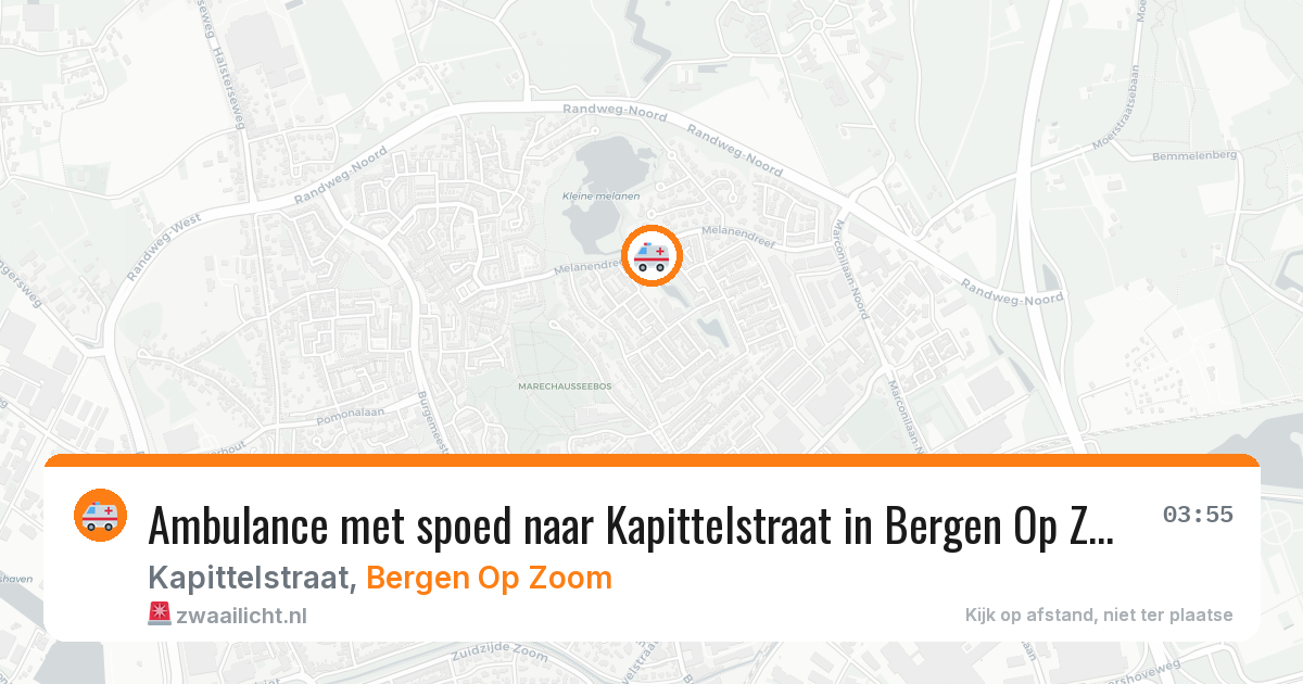 Ambulance met spoed naar Kapittelstraat in Bergen Op Zoom — 16 mei 2026