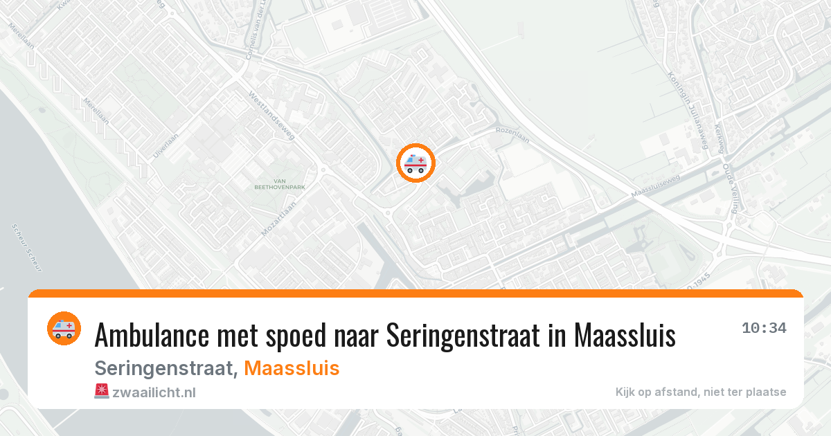 Ambulance met spoed naar Seringenstraat in Maassluis — 2 jun 2026