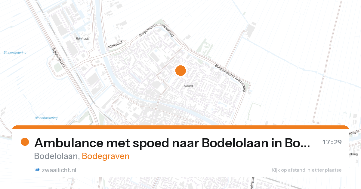 Ambulance met spoed naar Bodelolaan in Bodegraven — 29 mrt 2026