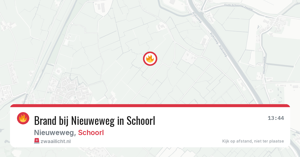 Brand bij Nieuweweg in Schoorl — 14 mei 2026