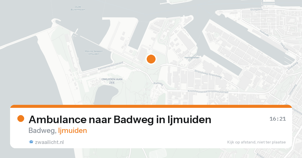 Ambulance naar Badweg in Ijmuiden — 16 aug 2026