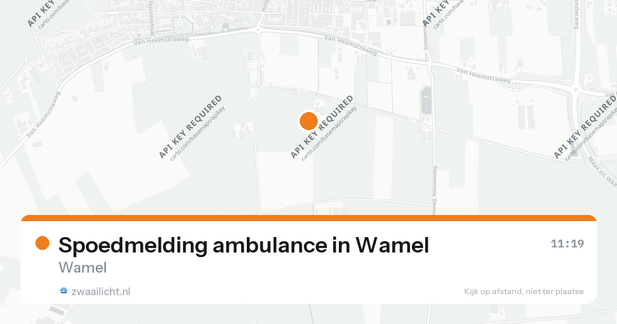 Spoedmelding ambulance in Wamel — 25 aug 2026