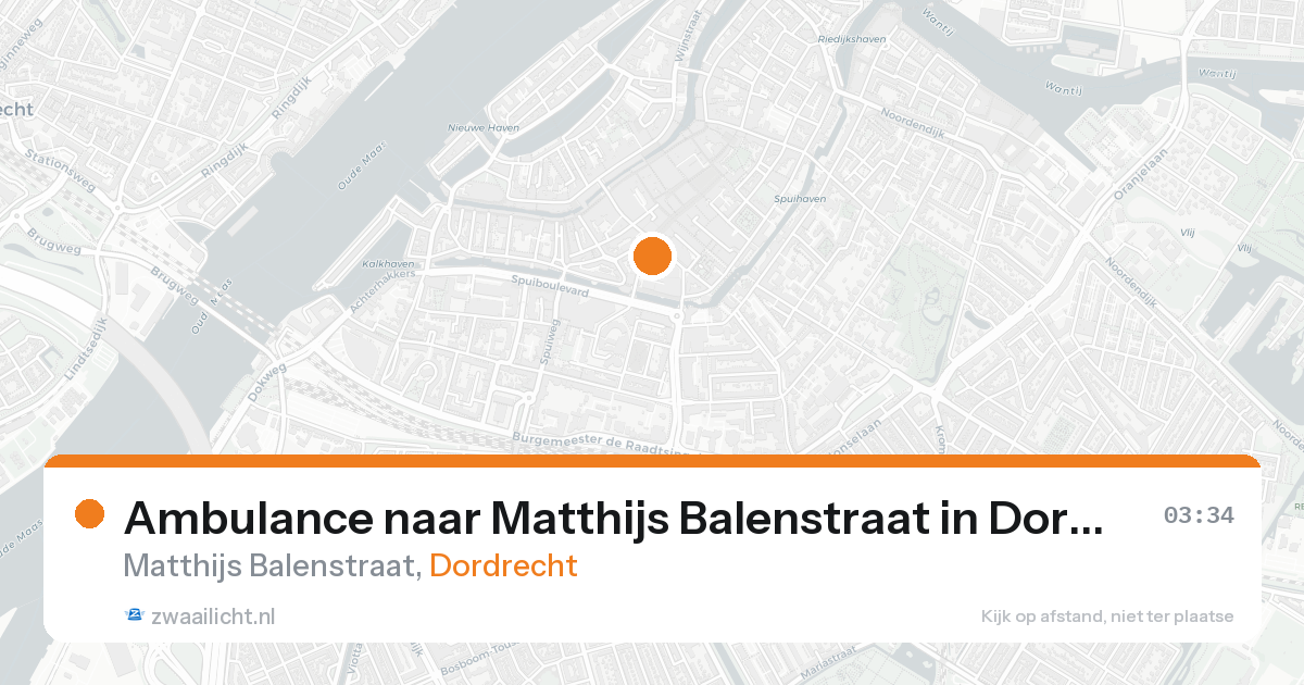 Ambulance naar Matthijs Balenstraat in Dordrecht — 16 aug 2026