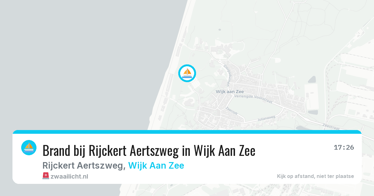 Brand bij Rijckert Aertszweg in Wijk Aan Zee — 9 jul 2026