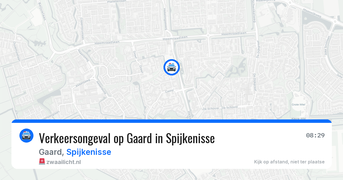 Verkeersongeval op Gaard in Spijkenisse — 10 jul 2026