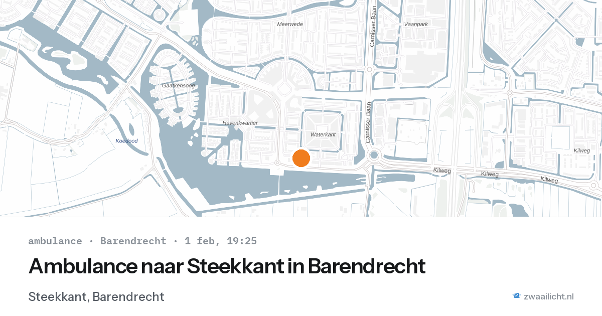 Ambulance naar Steekkant in Barendrecht — 1 feb 2026