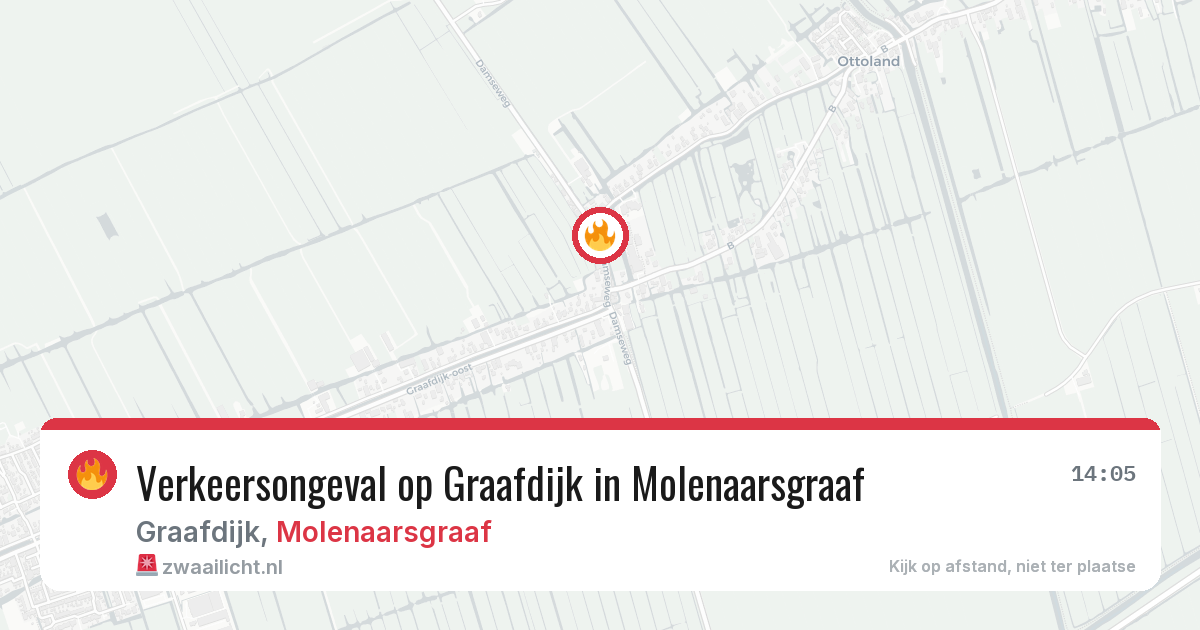 Verkeersongeval op Graafdijk in Molenaarsgraaf — 12 mei 2026