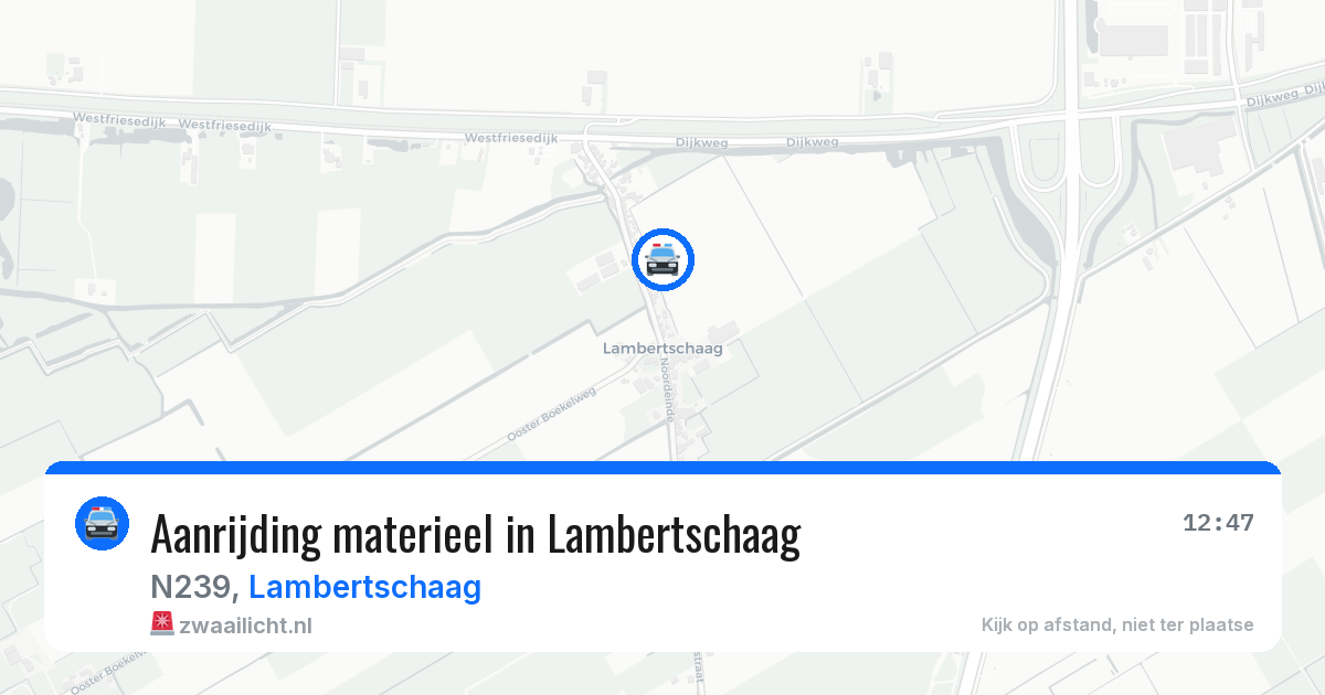 Aanrijding materieel in Lambertschaag — 23 mrt 2026