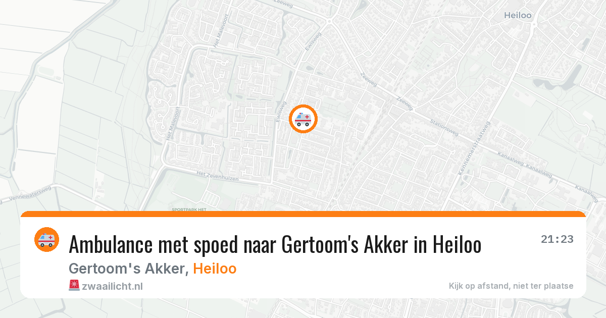 Ambulance met spoed naar Gertoom's Akker in Heiloo — 2 mei 2026