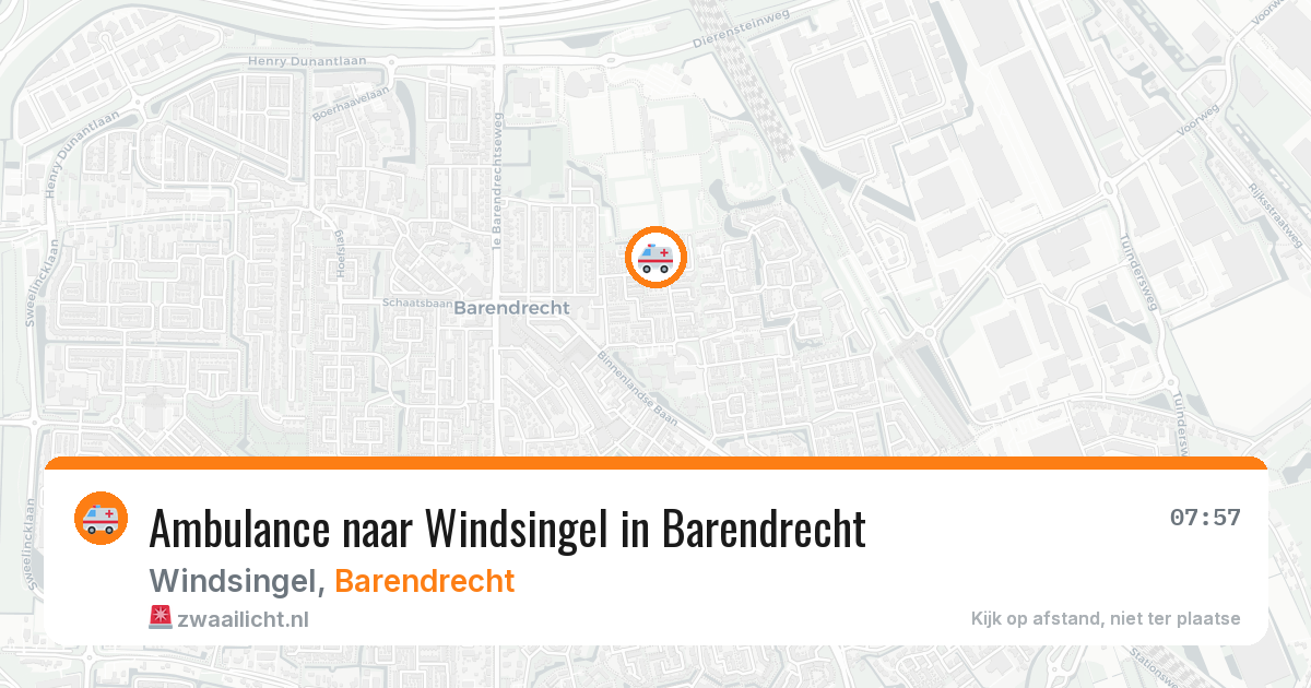 Ambulance naar Windsingel in Barendrecht — 18 mei 2026