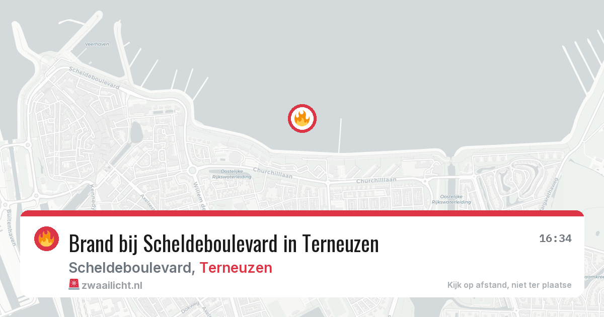 Brand bij Scheldeboulevard in Terneuzen — 7 aug 2026
