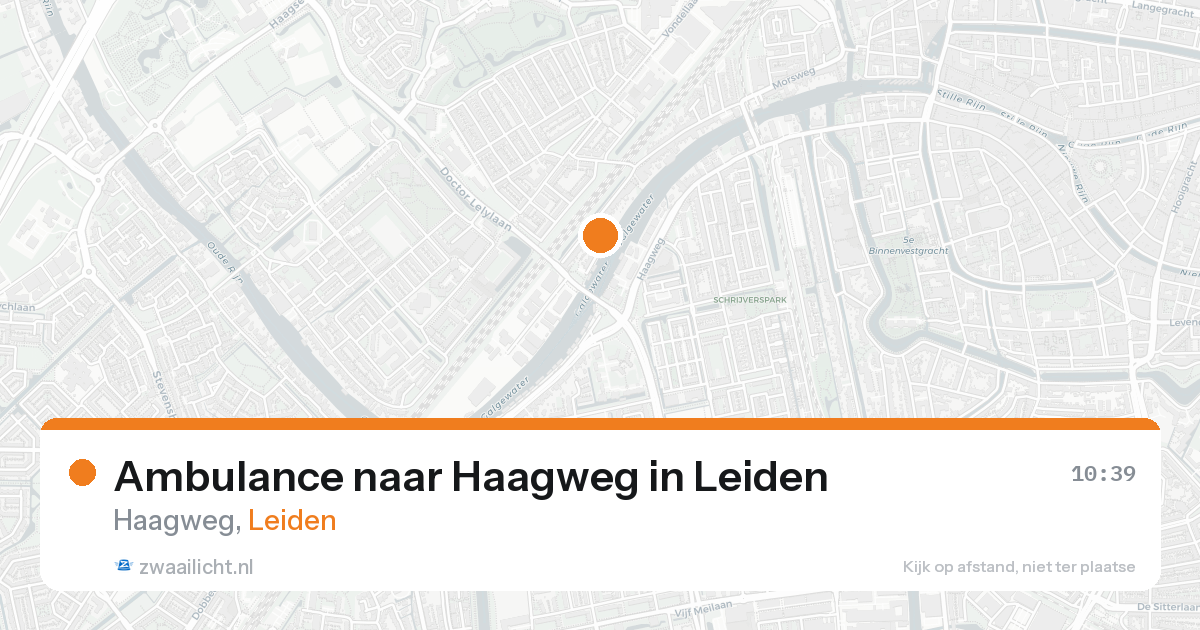 Ambulance naar Haagweg in Leiden — 19 aug 2026