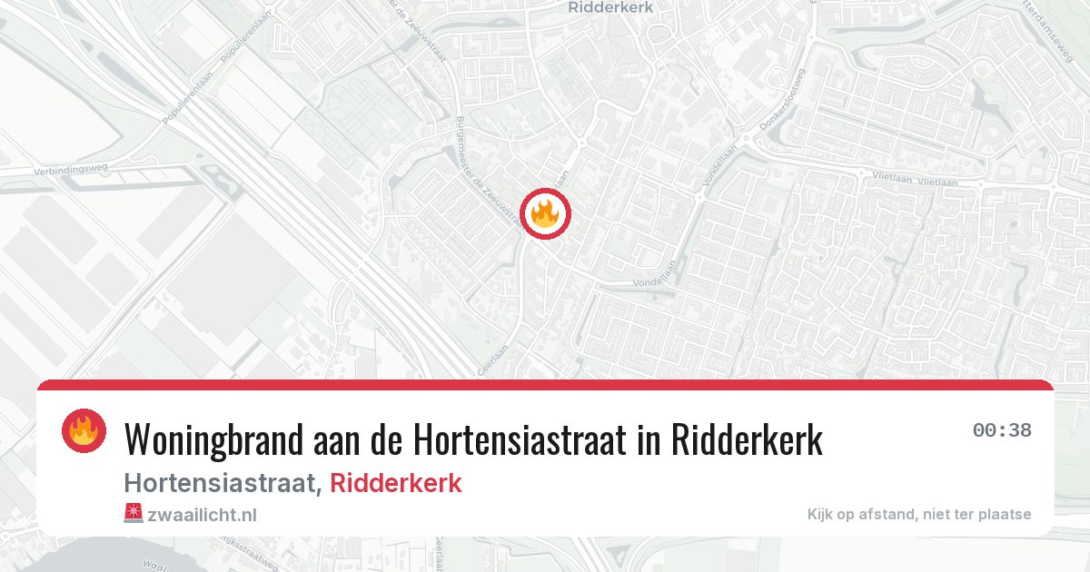 Woningbrand aan de Hortensiastraat in Ridderkerk — 28 jan 2026
