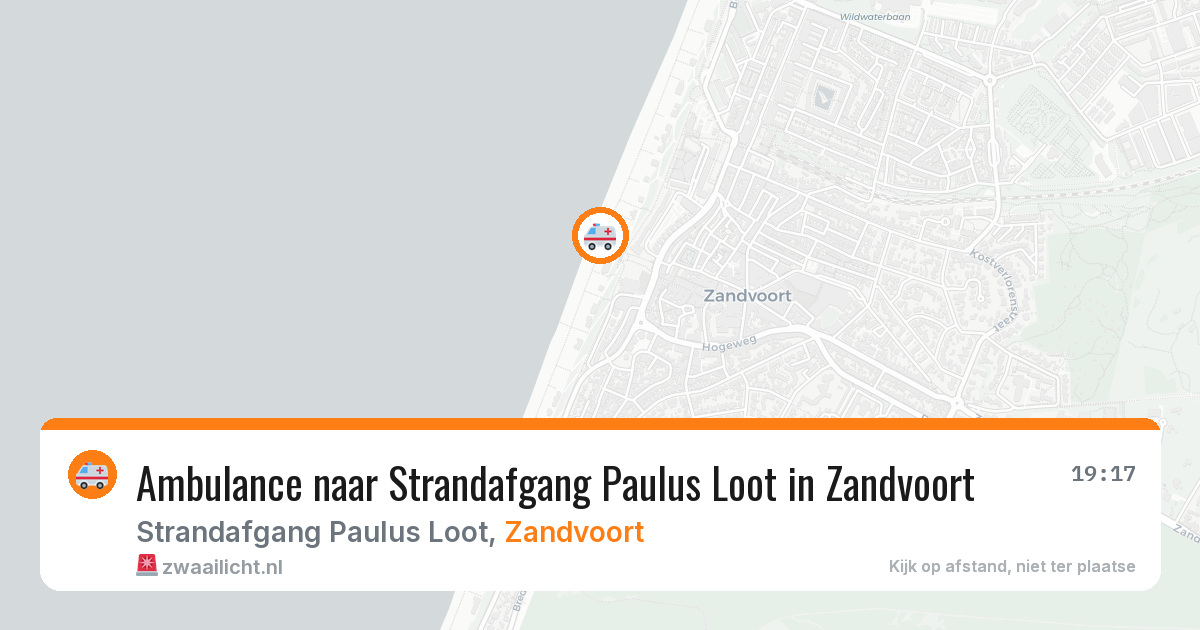 Ambulance naar Strandafgang Paulus Loot in Zandvoort — 29 jul 2026