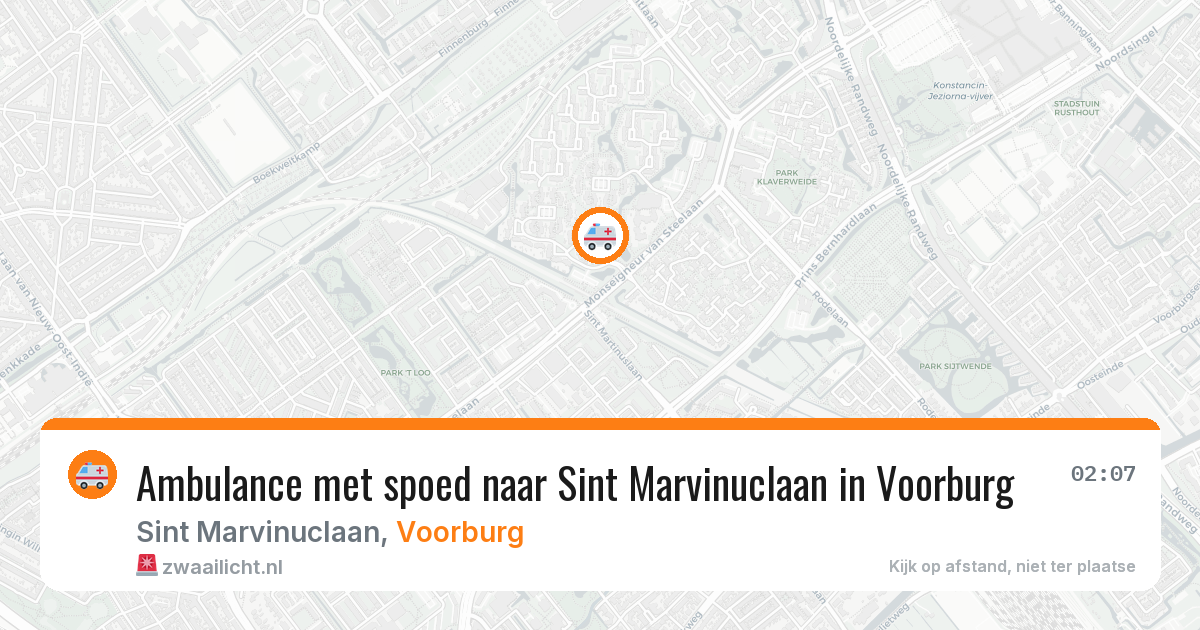 Ambulance met spoed naar Sint Marvinuclaan in Voorburg — 28 jun 2026