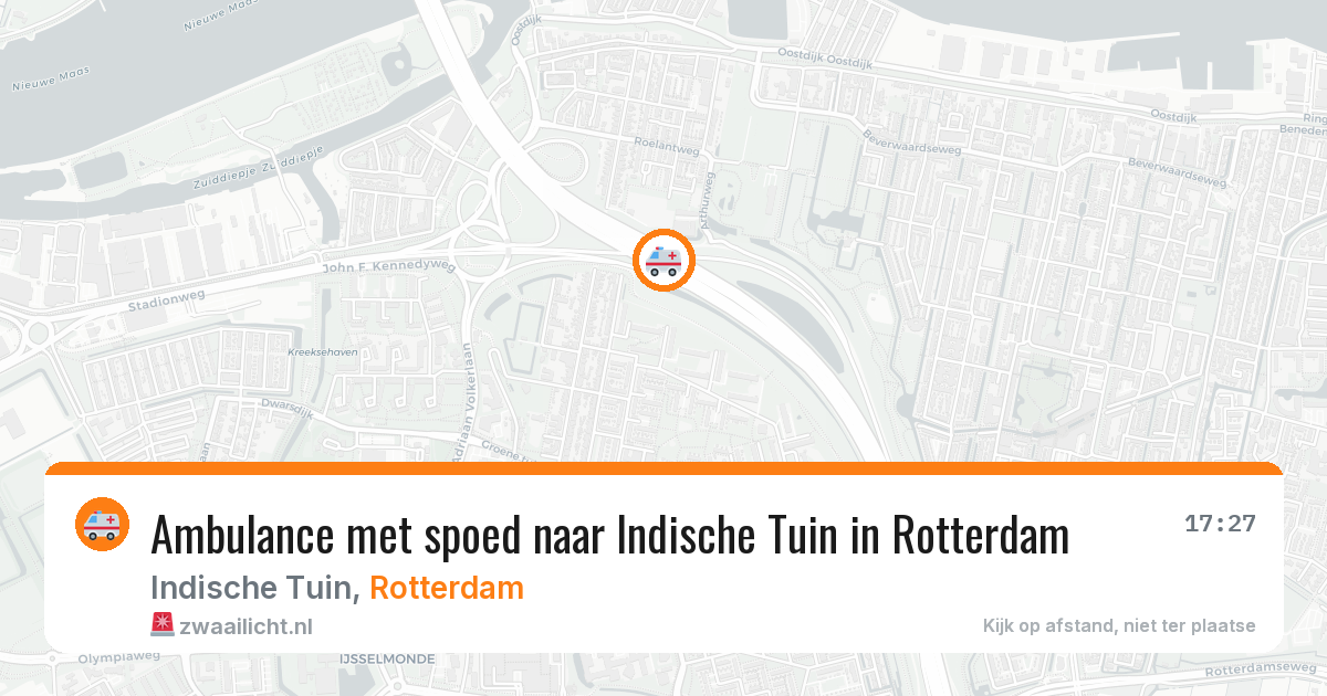 Ambulance met spoed naar Indische Tuin in Rotterdam — 30 jun 2026