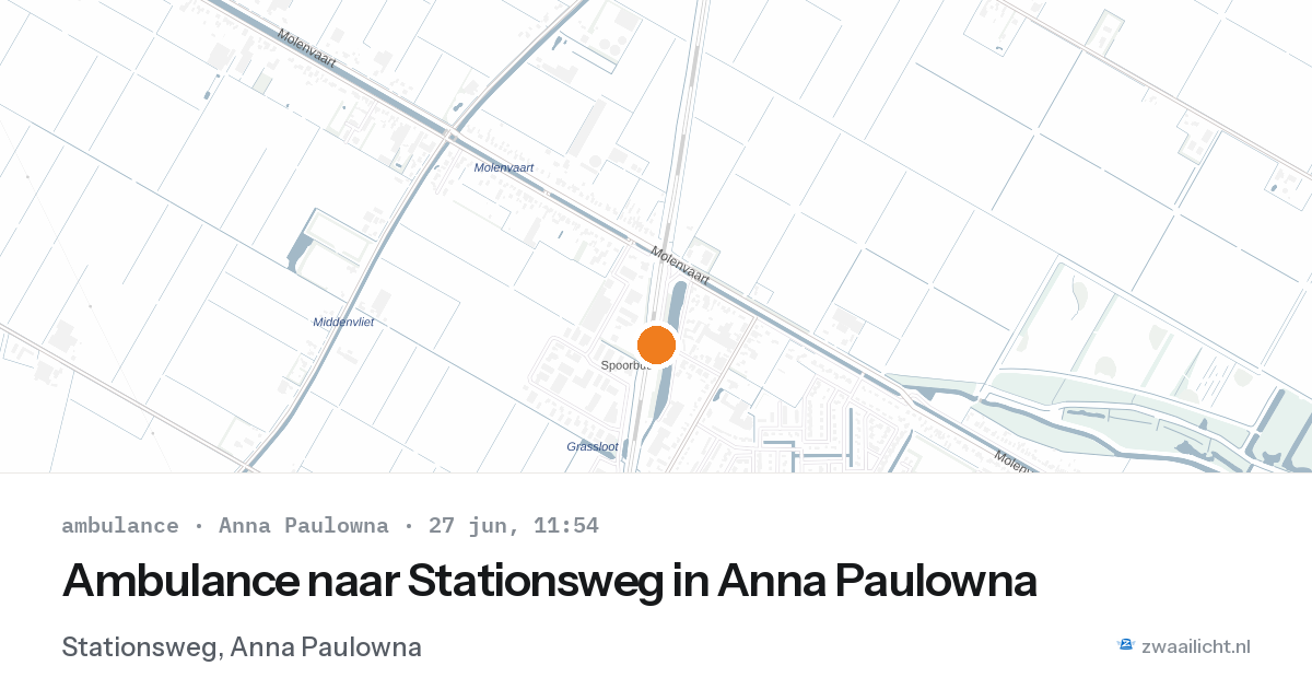 Ambulance naar Stationsweg in Anna Paulowna — 27 jun 2026